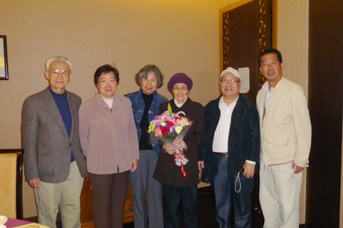 2013年，我等幾個老同學和冷師母重聚